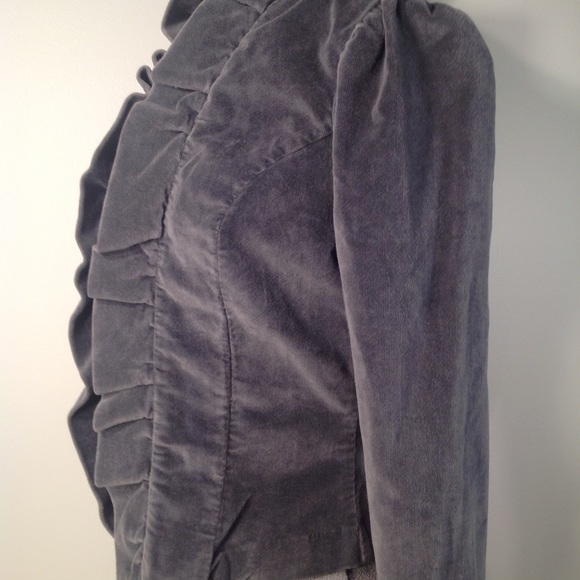 Free People Jackets & Blazers - Free People gray velveteen cropped riding jacket S